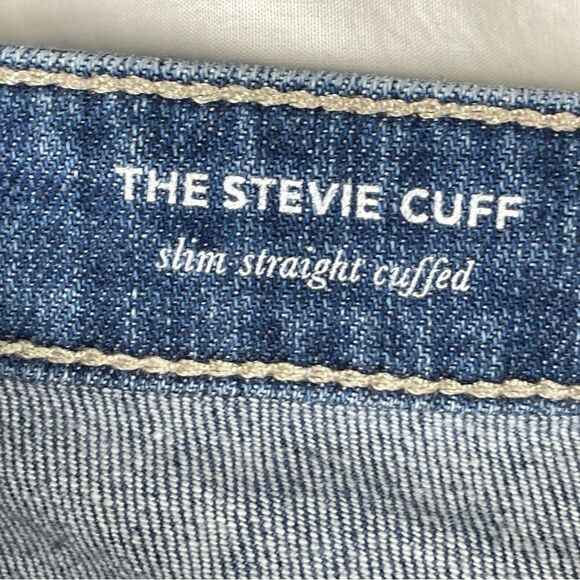 Ag Adriano Goldschmied The Stevie Cuff Slim Straight Denim Capri - Women 28 - Picture 5 of 7